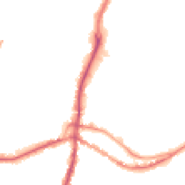 Night-time road noise heatmap for DY9 8EL