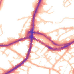 Daytime road noise heatmap for DY9 8HE