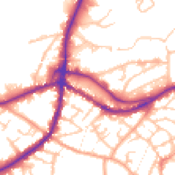 Daytime road noise heatmap for DY9 8LA