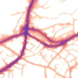 Daytime road noise heatmap for DY9 8LF