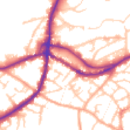 Daytime road noise heatmap for DY9 8LH
