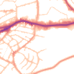 Daytime road noise heatmap for DY9 8TT