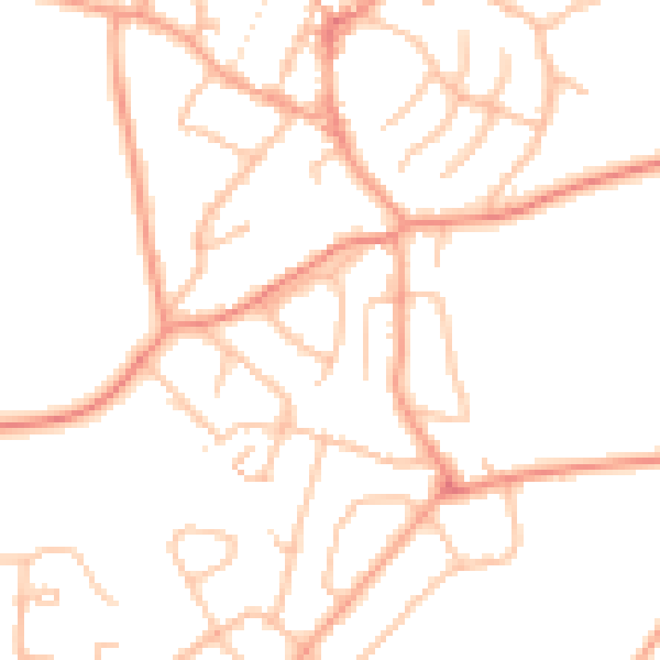 Daytime road noise heatmap for DY9 8XN
