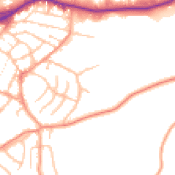 Daytime road noise heatmap for DY9 8YE