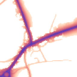 Daytime road noise heatmap for DY9 9JZ
