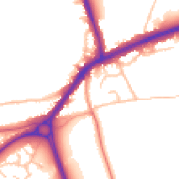 Daytime road noise heatmap for DY9 9LY
