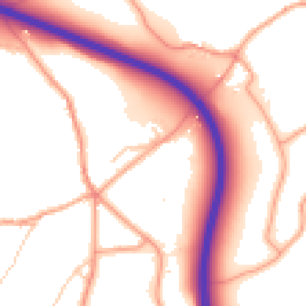 Daytime road noise heatmap for DY9 9QT