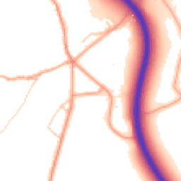 Daytime road noise heatmap for DY9 9RG