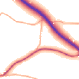 Daytime road noise heatmap for DY9 9TS
