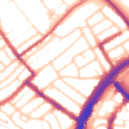Daytime road noise heatmap for E11 1AJ