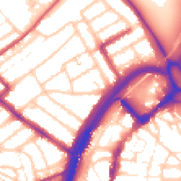 Daytime road noise heatmap for E11 1AN