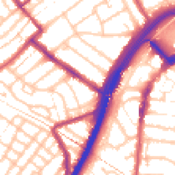 Daytime road noise heatmap for E11 1BE