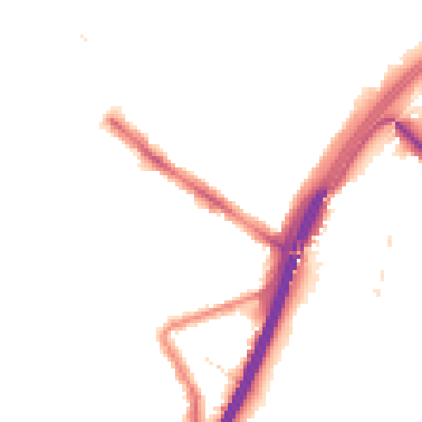 Night-time road noise heatmap for E11 1BG
