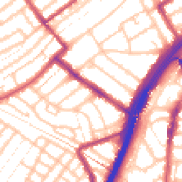 Daytime road noise heatmap for E11 1BQ
