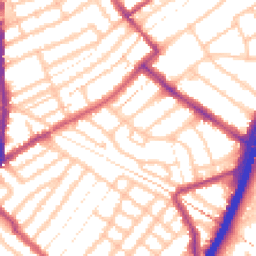 Daytime road noise heatmap for E11 1DE
