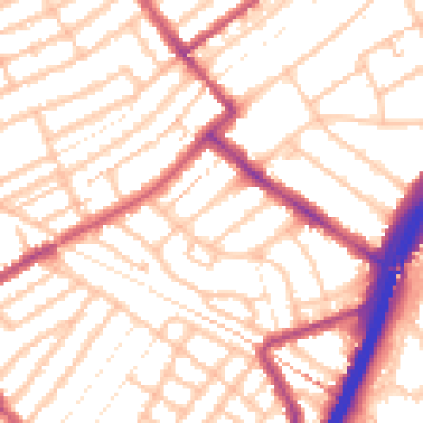 Daytime road noise heatmap for E11 1DQ