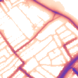 Daytime road noise heatmap for E11 1JU