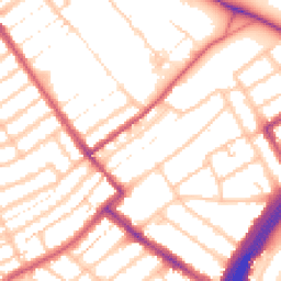 Daytime road noise heatmap for E11 1JX