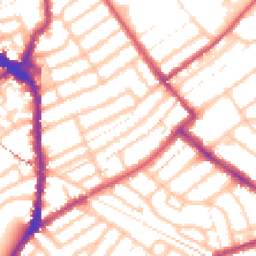Daytime road noise heatmap for E11 1JZ