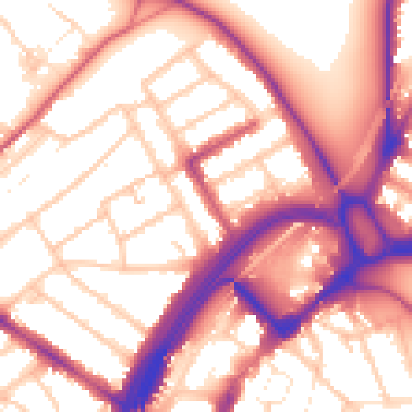 Daytime road noise heatmap for E11 1LP