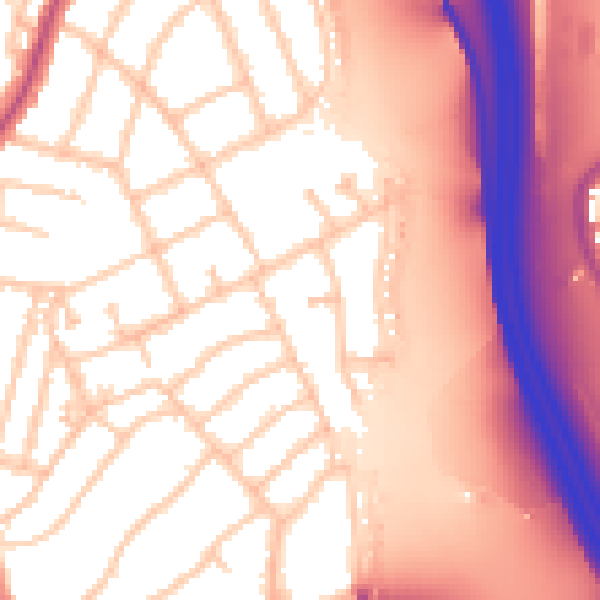 Daytime road noise heatmap for E11 2DA