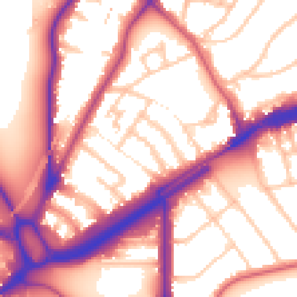 Daytime road noise heatmap for E11 2RF
