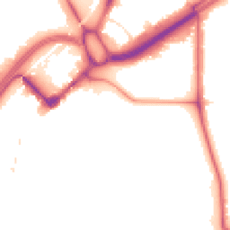 Night-time road noise heatmap for E11 3AY