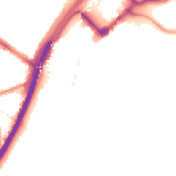 Night-time road noise heatmap for E11 3DQ