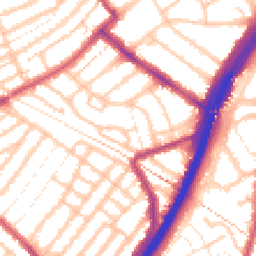 Daytime road noise heatmap for E11 4AN