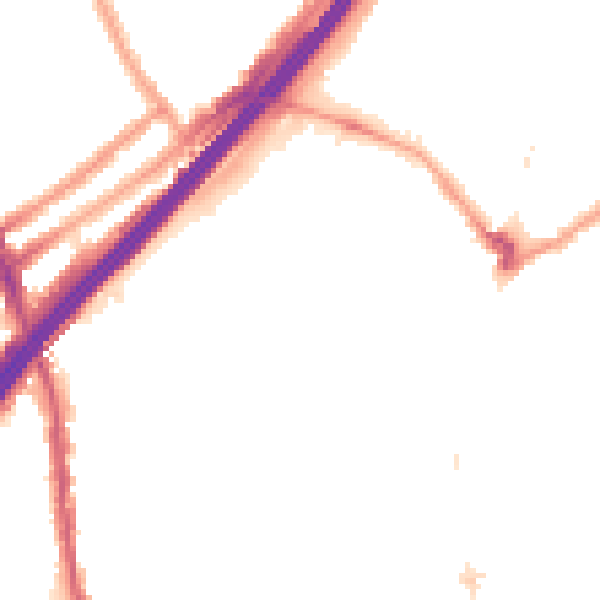 Night-time road noise heatmap for E11 4GZ