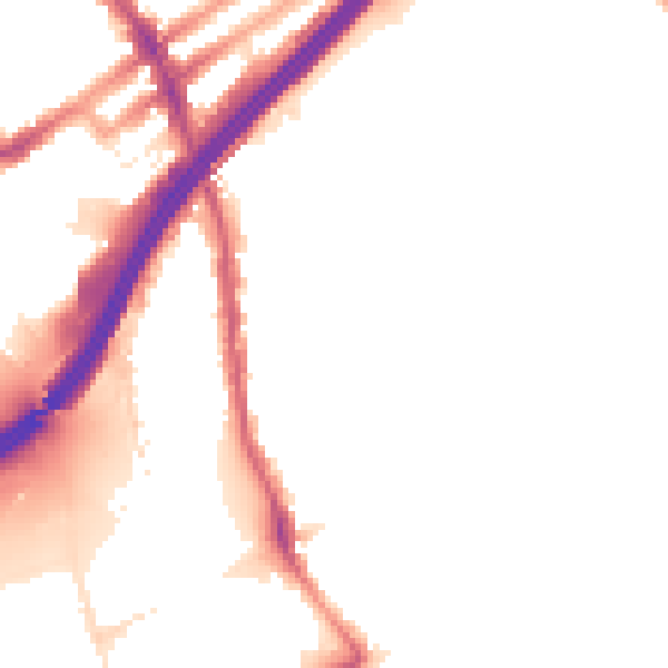 Night-time road noise heatmap for E11 4HF