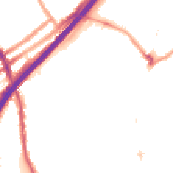 Night-time road noise heatmap for E11 4JF