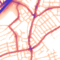 Daytime road noise heatmap for E11 4JT