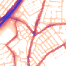 Daytime road noise heatmap for E11 4JU