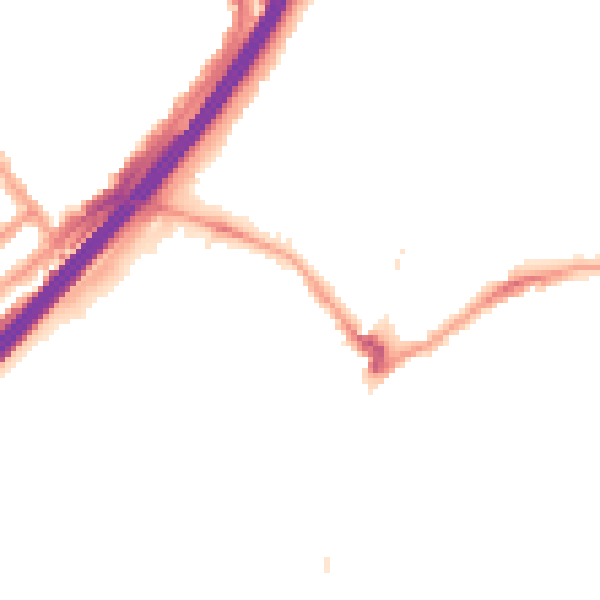Night-time road noise heatmap for E11 4LU