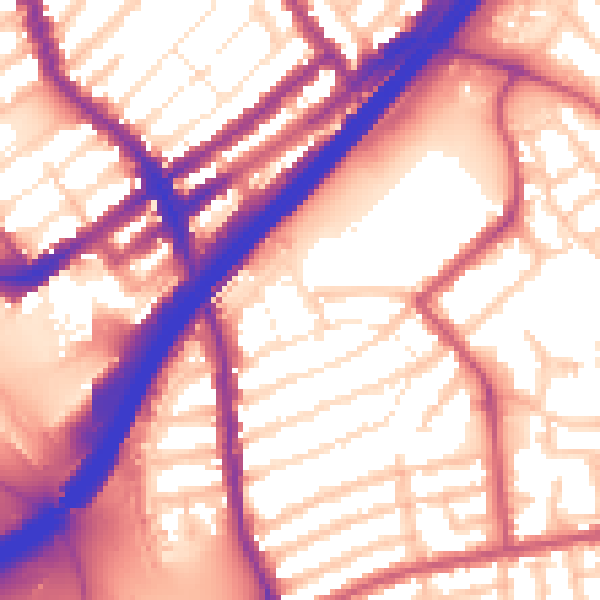 Daytime road noise heatmap for E11 4SW
