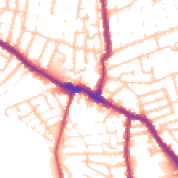 Daytime road noise heatmap for E13 0AD
