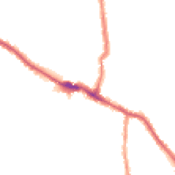 Night-time road noise heatmap for E13 0AD