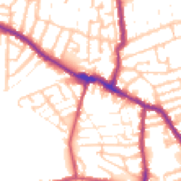 Daytime road noise heatmap for E13 0AE