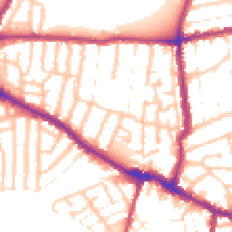 Daytime road noise heatmap for E13 0AF