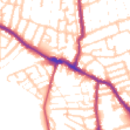 Daytime road noise heatmap for E13 0AH
