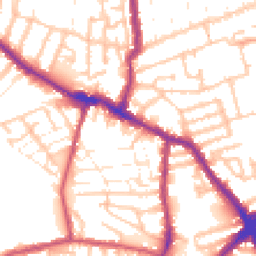 Daytime road noise heatmap for E13 0AJ