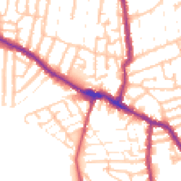 Daytime road noise heatmap for E13 0AQ