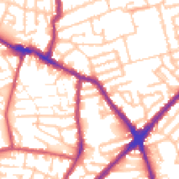 Daytime road noise heatmap for E13 0AR