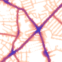 Daytime road noise heatmap for E13 0AZ