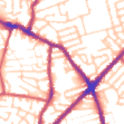 Daytime road noise heatmap for E13 0BE