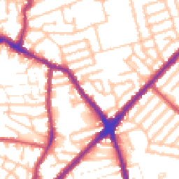 Daytime road noise heatmap for E13 0BF
