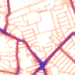 Daytime road noise heatmap for E13 0BH
