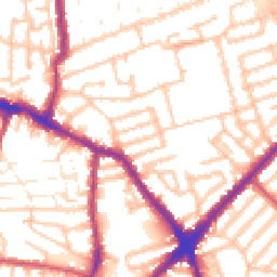 Daytime road noise heatmap for E13 0BJ