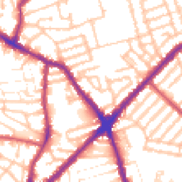 Daytime road noise heatmap for E13 0BN